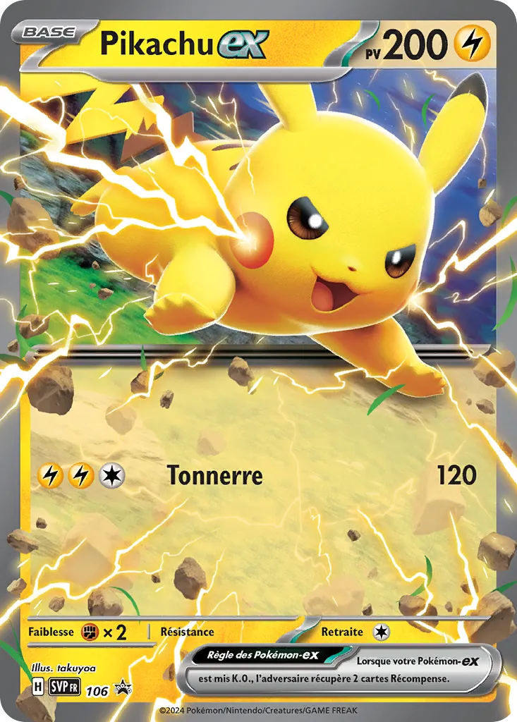 Carte Pokémon Pikachu EX SVP106 chez Manga Cash Ans sur les hauteurs de Liège