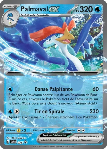 Carte Pokémon Palmaval EX SVP035 chez Manga Cash Ans sur les hauteurs de Liège