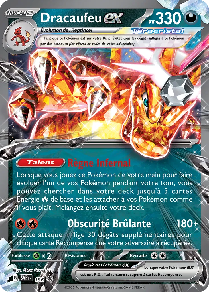 Carte Pokémon Dracaufeu Téracristal EX SVP196 disponible chez Manga Cash à Liège