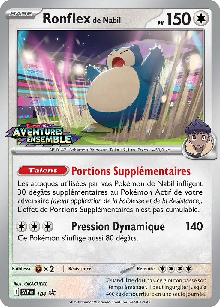 Carte Pokémon Ronflex de Nabil SVP184 disponible chez Manga Cash à Liège