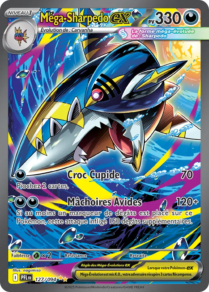 127/094 Méga-Sharpedo EX est disponible chez Manga Cash à Ans sur les hauteurs de Liège à prix Cardmarket