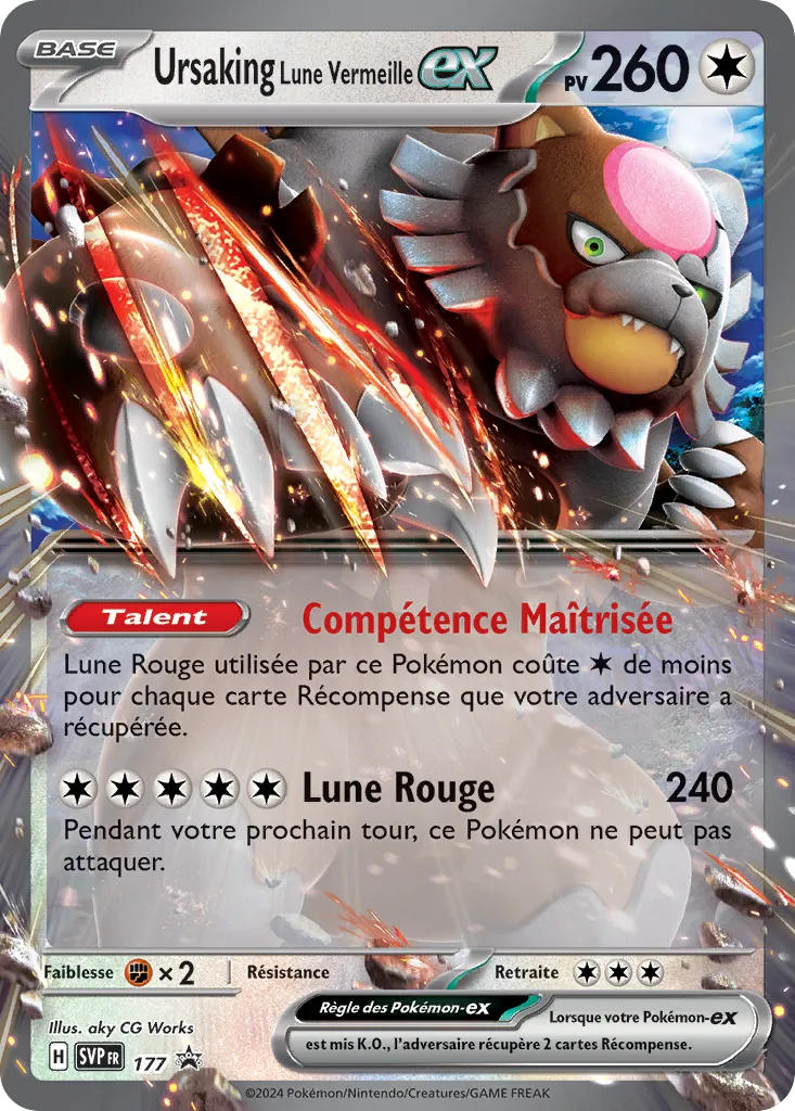 Carte Pokémon Ursaking Lune Vermeille EX SVP177 disponible chez Manga Cash à Ans