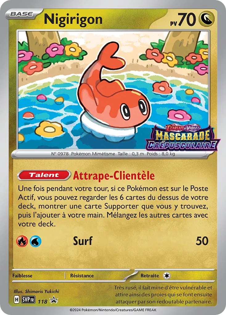 Carte Pokémon Nigirigon SVP118 chez Manga Cash Ans sur les hauteurs de Liège