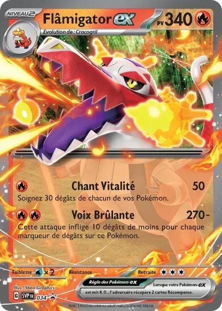 Carte Pokémon Flâmigator EX SVP034 disponible chez Manga Cash à Liège