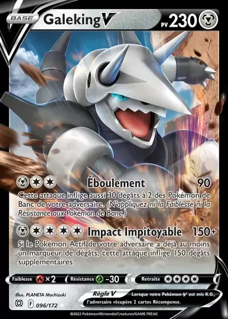 Carte Pokémon Galeking V 096/172 Stars Étincelantes à l’unité chez Manga Cash