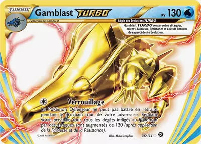 Carte Pokémon Gamblast TURBO 35/114 XY Offensive Vapeur en français
