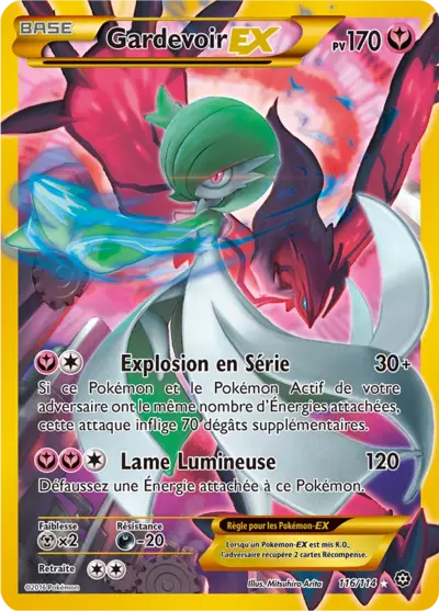 Carte Pokémon Gardevoir-EX 116/114 XY Offensive Vapeur en français