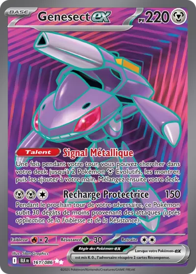 Genesect EX 161/086 de l’extension Foudre Noire, proposée par Manga Cash à Ans en région liégeoise.