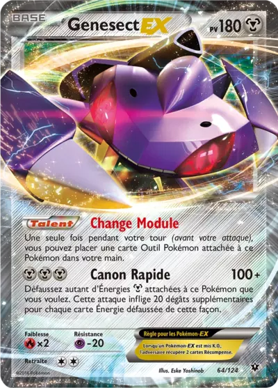 Carte Pokémon Genesect-EX 64/124 XY Impact des Destins en français