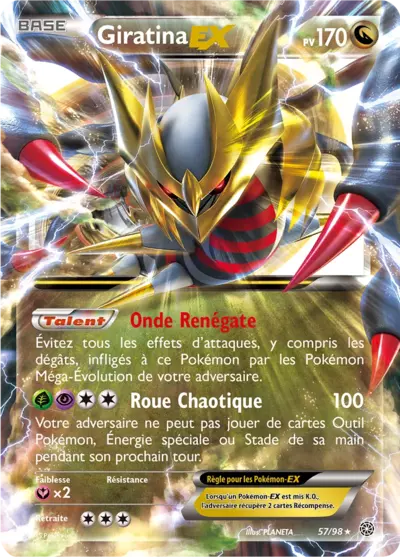 Carte Pokémon Giratina-EX 57/98 XY Origines Antiques en français