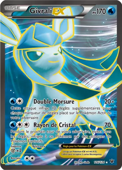 Carte Pokémon Givrali-EX 116/124 XY Impact des Destins en français