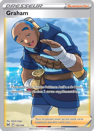 Carte Pokémon Graham 192/196 – série Origine Perdue – à retrouver chez Manga Cash Ans (Liège)