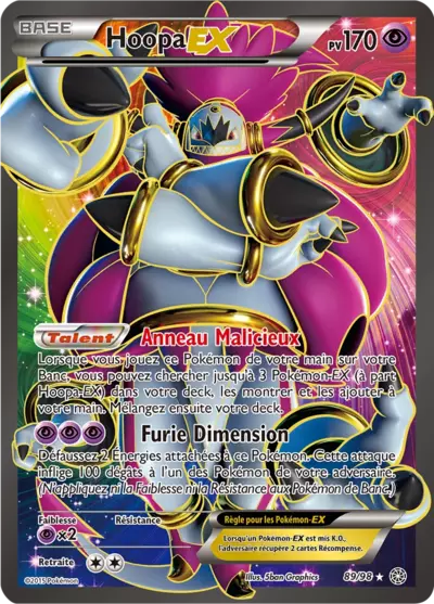 Carte Pokémon Hoopa-EX 89/98 XY Origines Antiques en français
