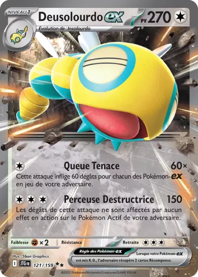 Carte Pokémon Deusolourdo EX de la série Aventures Ensemble disponible chez Manga Cash sur les hauteurs de Liège