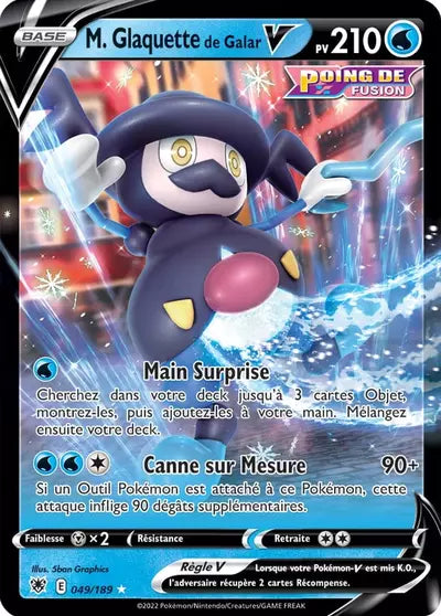 Carte Pokémon M. Glaquette de Galar V 049/189 Astres Radieux ASR – vente à l’unité au prix Cardmarket – Manga Cash Ans (Liège)