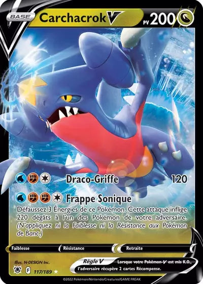 Carte Pokémon Carchacrok V 117/189 Astres Radieux ASR – vente à l’unité au prix Cardmarket – Manga Cash Ans (Liège)