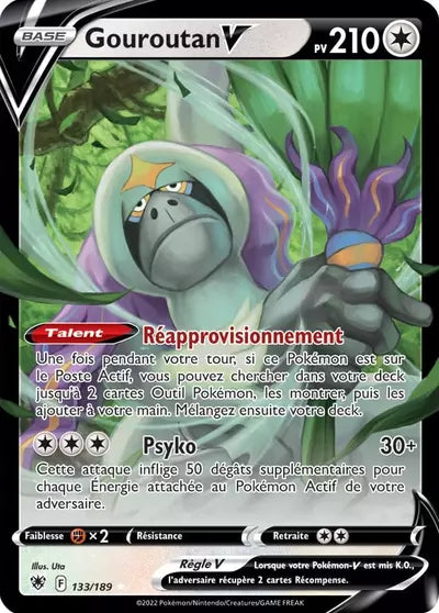 Carte Pokémon Gouroutan V 133/189 Astres Radieux ASR – vente à l’unité au prix Cardmarket – Manga Cash Ans (Liège)