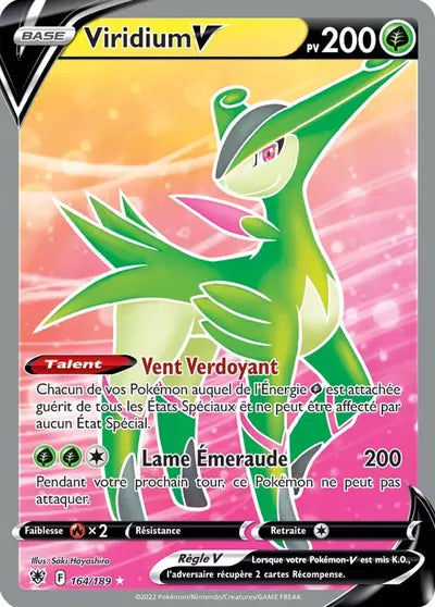 Carte Pokémon Viridium V 164/189 Astres Radieux ASR – vente à l’unité au prix Cardmarket – Manga Cash Ans (Liège)