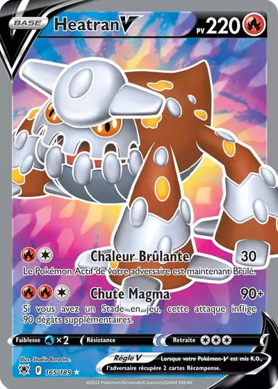 Carte Pokémon Heatran V 165/189 Astres Radieux ASR – vente à l’unité au prix Cardmarket – Manga Cash Ans (Liège)