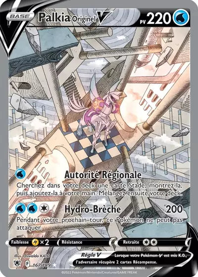 Carte Pokémon Palkia Originel V 167/189 Astres Radieux ASR – vente à l’unité au prix Cardmarket – Manga Cash Ans (Liège)