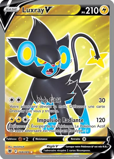Carte Pokémon Luxray V 168/189 Astres Radieux ASR – vente à l’unité au prix Cardmarket – Manga Cash Ans (Liège)