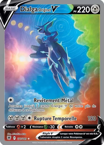 Carte Pokémon Dialga Originel V 177/189 Astres Radieux ASR – vente à l’unité au prix Cardmarket – Manga Cash Ans (Liège)