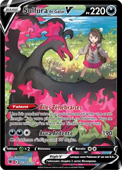 Carte Pokémon Sulfura de Galar V TG20/TG30 Astres Radieux ASR – vente à l’unité au prix Cardmarket – Manga Cash Ans (Liège)