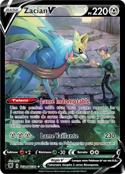 Carte Pokémon Zacian V TG21/TG30 Astres Radieux ASR – vente à l’unité au prix Cardmarket – Manga Cash Ans (Liège)
