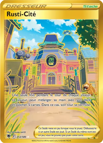 Carte Pokémon Rusti-Cité 212/189 Astres Radieux ASR – vente à l’unité au prix Cardmarket – Manga Cash Ans (Liège)
