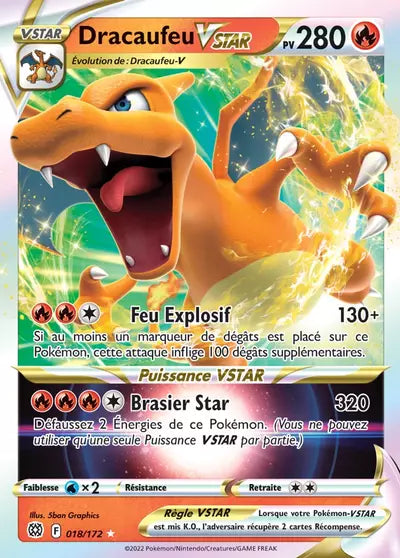 Dracaufeu VSTAR 018/172 – Manga Cash Ans (Liège)