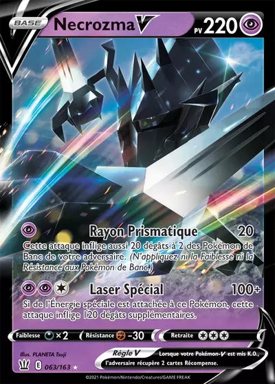 Carte Pokémon officielle Necrozma V 063/163 - Styles de Combat (non née) - Manga Cash Ans (Liège)