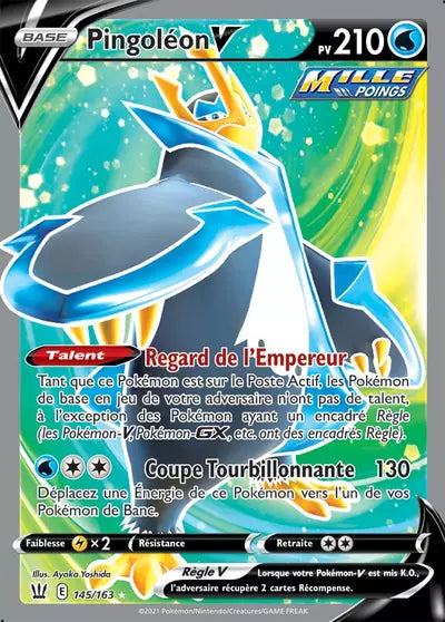Carte Pokémon officielle Pingoléon V 145/163 - Styles de Combat (non née) - Manga Cash Ans (Liège)