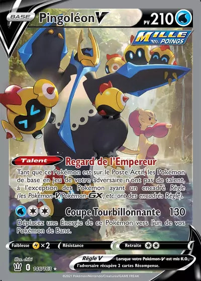 Carte Pokémon officielle Pingoléon V 146/163 - Styles de Combat (non née) - Manga Cash Ans (Liège)