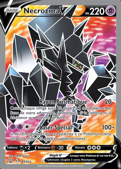 Carte Pokémon officielle Necrozma V 149/163 - Styles de Combat (non née) - Manga Cash Ans (Liège)