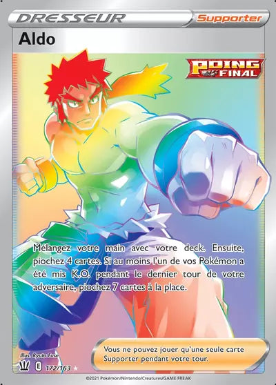 Carte Pokémon officielle Aldo 172/163 - Styles de Combat (non née) - Manga Cash Ans (Liège)