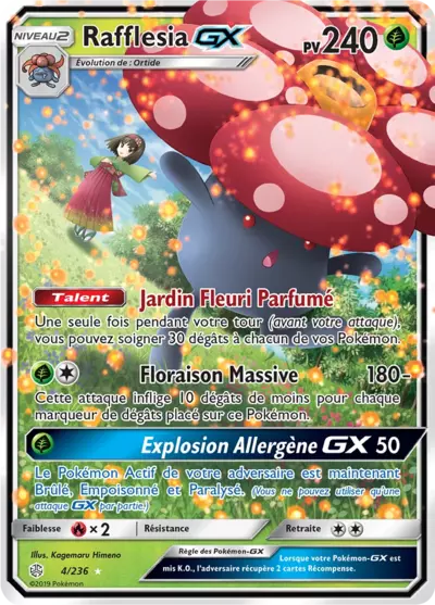 Rafflesia GX 4/236, carte Éclipse Cosmique (CEC), en vente à Manga Cash à Ans, province de Liège.