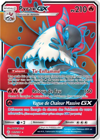 Pyrax GX 213/236, carte Éclipse Cosmique (CEC), en vente à Manga Cash à Ans, province de Liège.