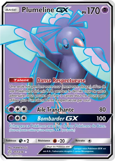 Plumeline GX 217/236, carte Éclipse Cosmique (CEC), en vente à Manga Cash à Ans, province de Liège.