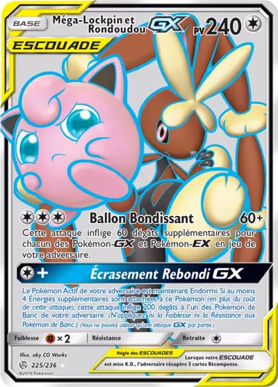 Méga-Lockpin et Rondoudou Escouade 225/236, carte Éclipse Cosmique (CEC), en vente à Manga Cash à Ans, province de Liège.