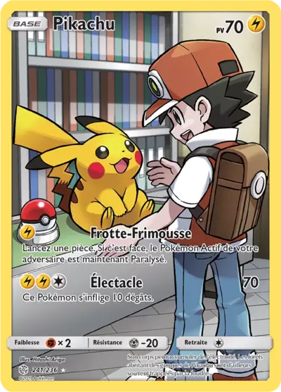 Pikachu 241/236, carte Éclipse Cosmique (CEC), en vente à Manga Cash à Ans, province de Liège.
