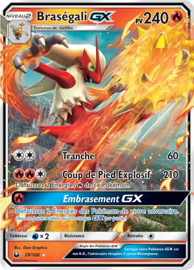 Braségali GX 28/168, carte Tempête Céleste (CES), en vente à Manga Cash à Ans, province de Liège.