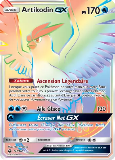 Artikodin GX 171/168, carte Tempête Céleste (CES), en vente à Manga Cash à Ans, province de Liège.