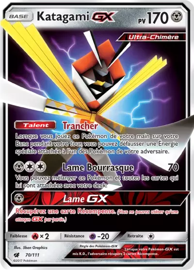Katagami GX 70/111, carte Invasion Carmin (CIN), en vente à Manga Cash à Ans, province de Liège.