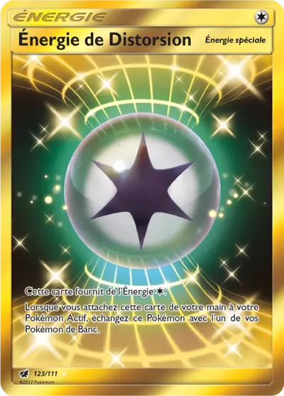 Énergie de Distorsion 123/111, carte Invasion Carmin (CIN), en vente à Manga Cash à Ans, province de Liège.