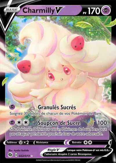 Charmilly V 022/073 - carte Pokemon non reconditionnee (La Voie du Maitre, CPA) - Manga Cash Ans (Liege)