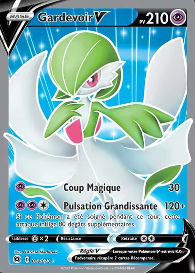 Gardevoir V 070/073 - carte Pokemon non reconditionnee (La Voie du Maitre, CPA) - Manga Cash Ans (Liege)
