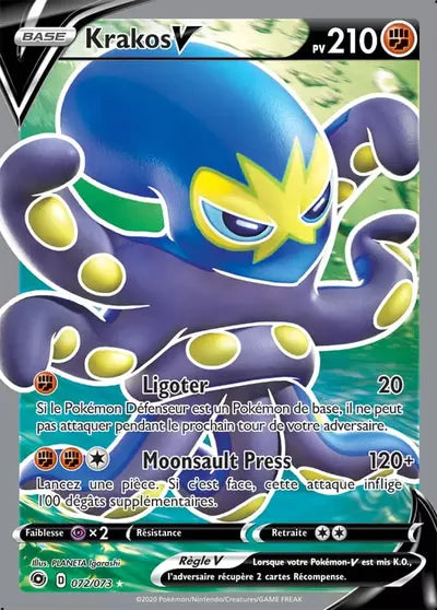 Krakos V 072/073 CPA La Voie du Maitre - carte Pokemon a l'unite non reconditionnee - Manga Cash Ans (Liege)