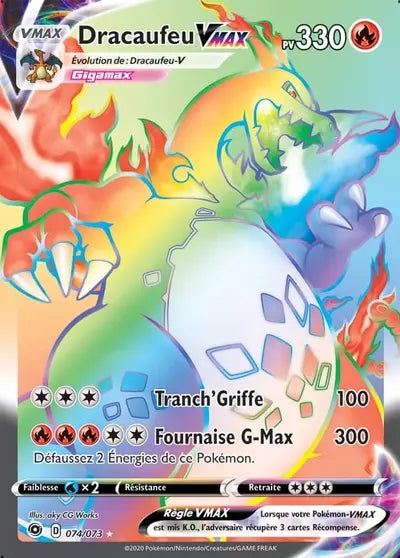 Carte Pokemon Dracaufeu VMAX 074/073 CPA La Voie du Maitre, non reconditionnee - disponible chez Manga Cash Ans (Liege)