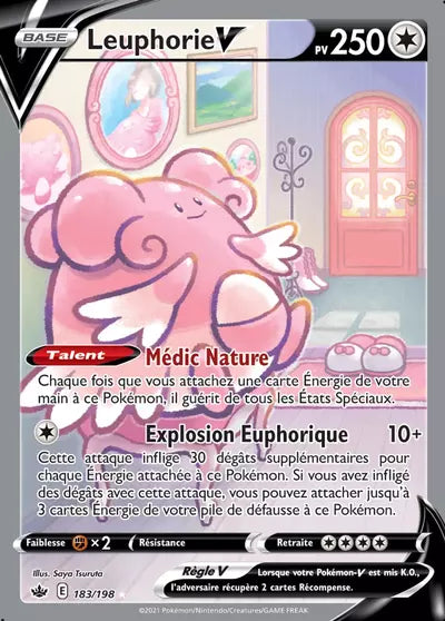 Carte Pokémon Leuphorie V 183/198 - Règne de Glace (CRE) chez Manga Cash Liège (Liège), vendue à l’unité (non reconditionnée).