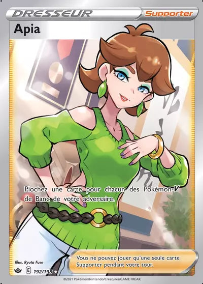 Carte Pokémon Apia 192/198 - Règne de Glace (CRE) chez Manga Cash Liège (Liège), vendue à l’unité (non reconditionnée).
